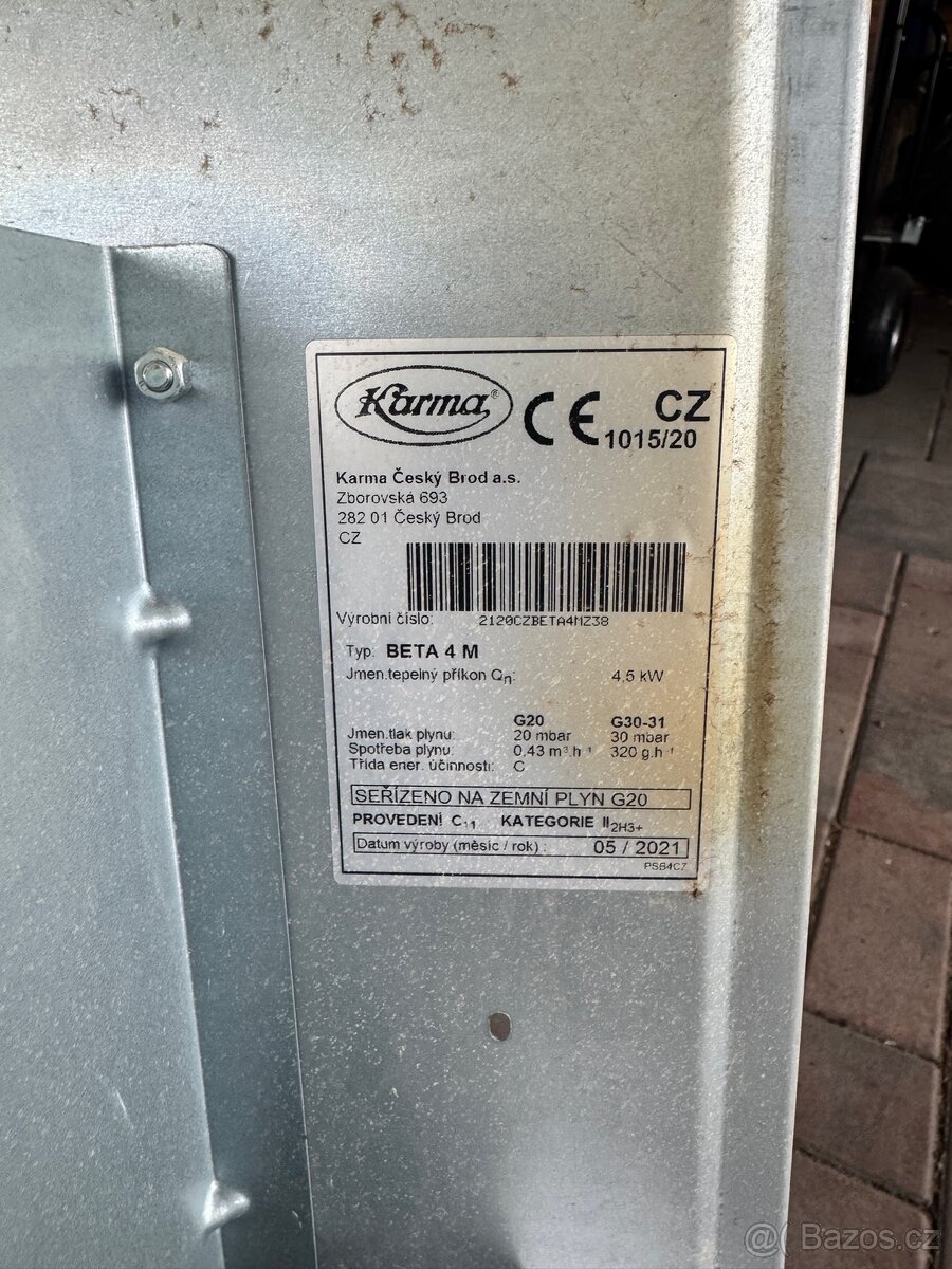 Plynové topidlo Karma BETA 4 M – 4,5 kW 🔥 - 3