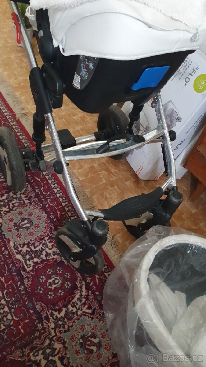Kočárek Junama Impulse Eco 3in1 chrom/bílá - 3