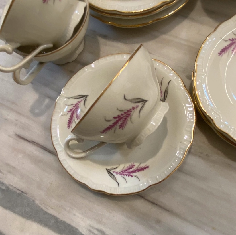 Starožitná romantická sada mini šálků - 3