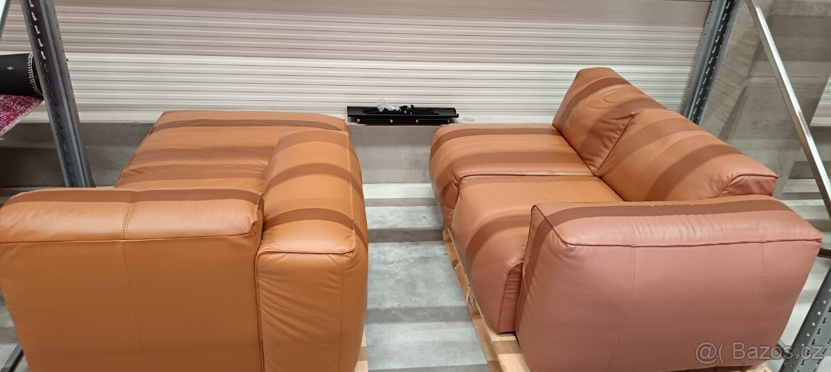 Kožená sedací souprava do rohu - 3