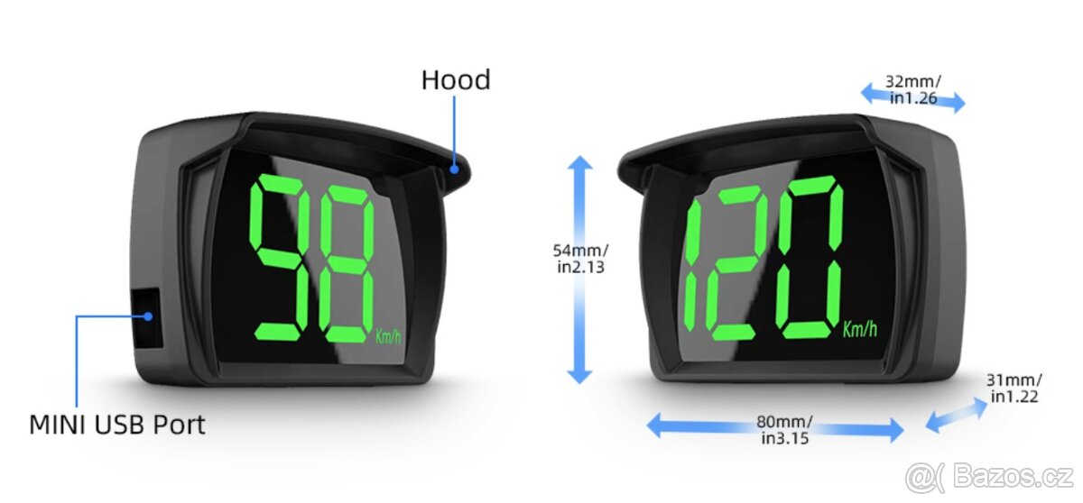⚡️ Nový digitální GPS tachometr do auta v mílích ⚡️ - 3