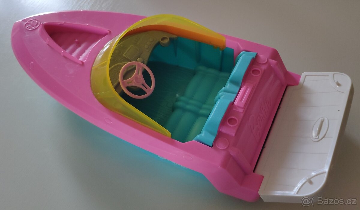 Barbie set - panenka-auto-vodní člun - 3