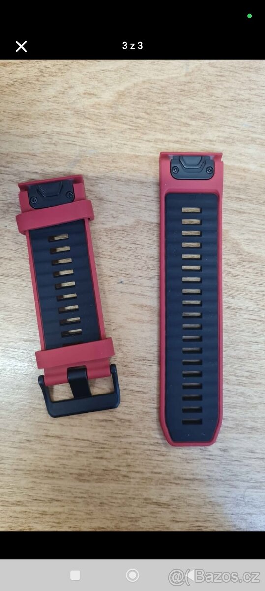 Fenix 8, 6x, 7x, tah, řemínek, pásek 26mm červeno/černý - 3