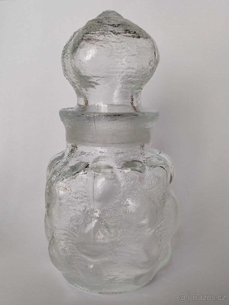 Retro dóza Pavel Pánek, lisované sklo, ČSSR, pošta 79.- - 3