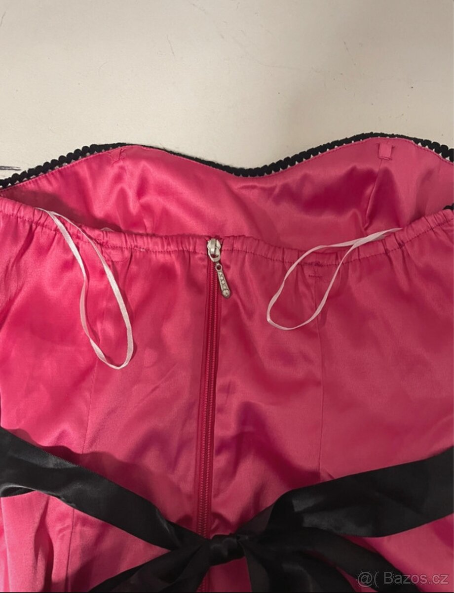 Šaty - růžovo/černé - 3