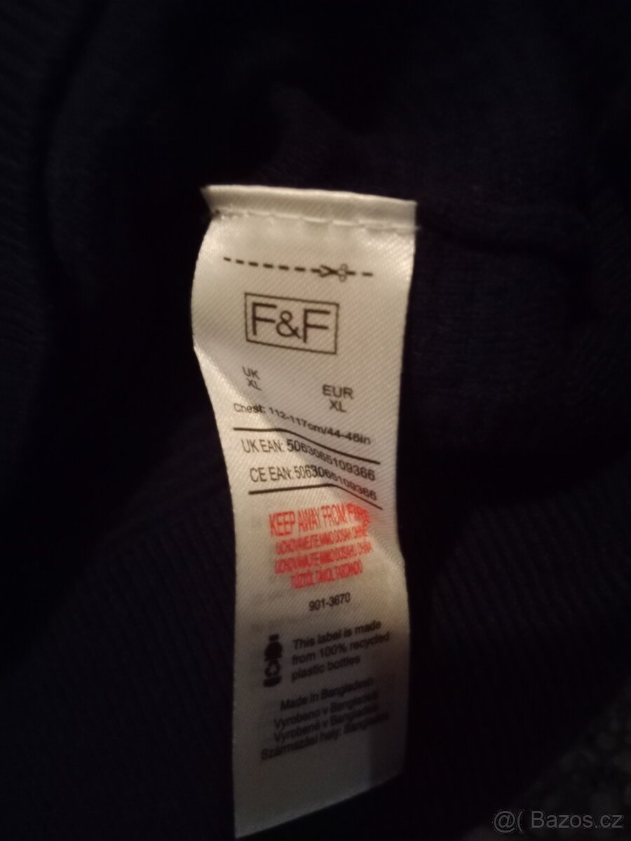 Navy modrý pánský svetr - 3