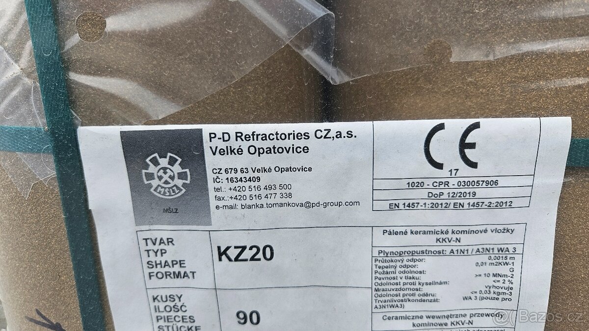 KOMÍN KERAMICKÝ PR 200 MM - DÉLKA 6M - 2 KS - 3