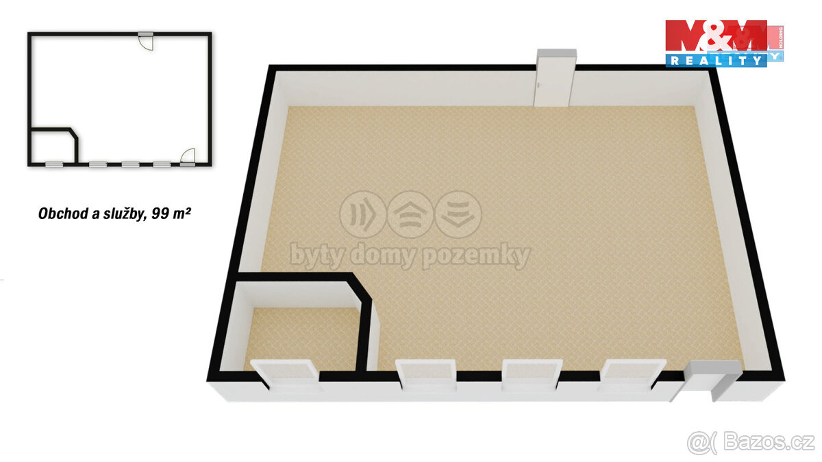 Pronájem obchod a služby, 99 m², Valašské Meziříčí - 3