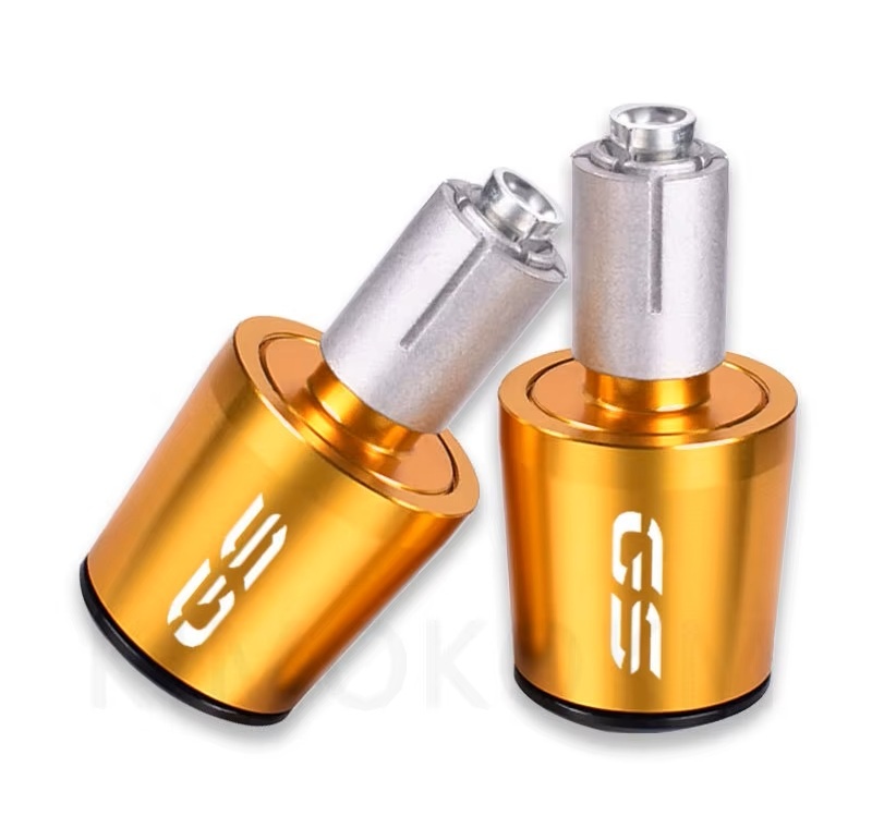 Koncovky řídítek BMW Crashe, černé s nápisem GS - 3