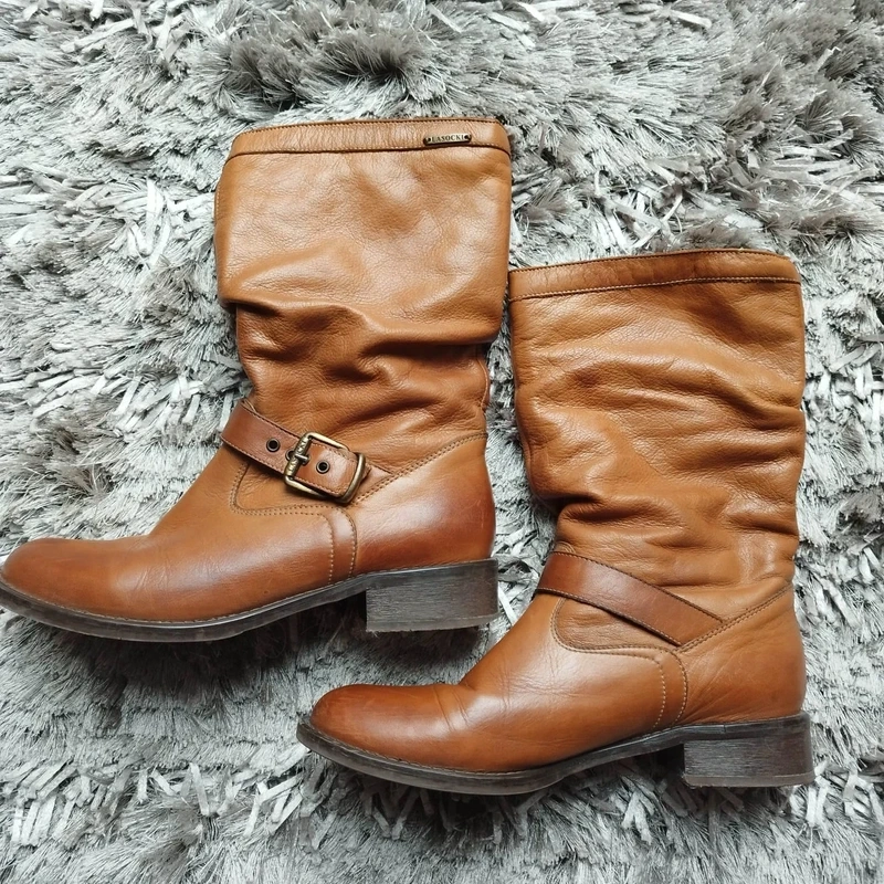 Dámské kožené podzimní kotníkové kozačky Lacoski hnědé - 3