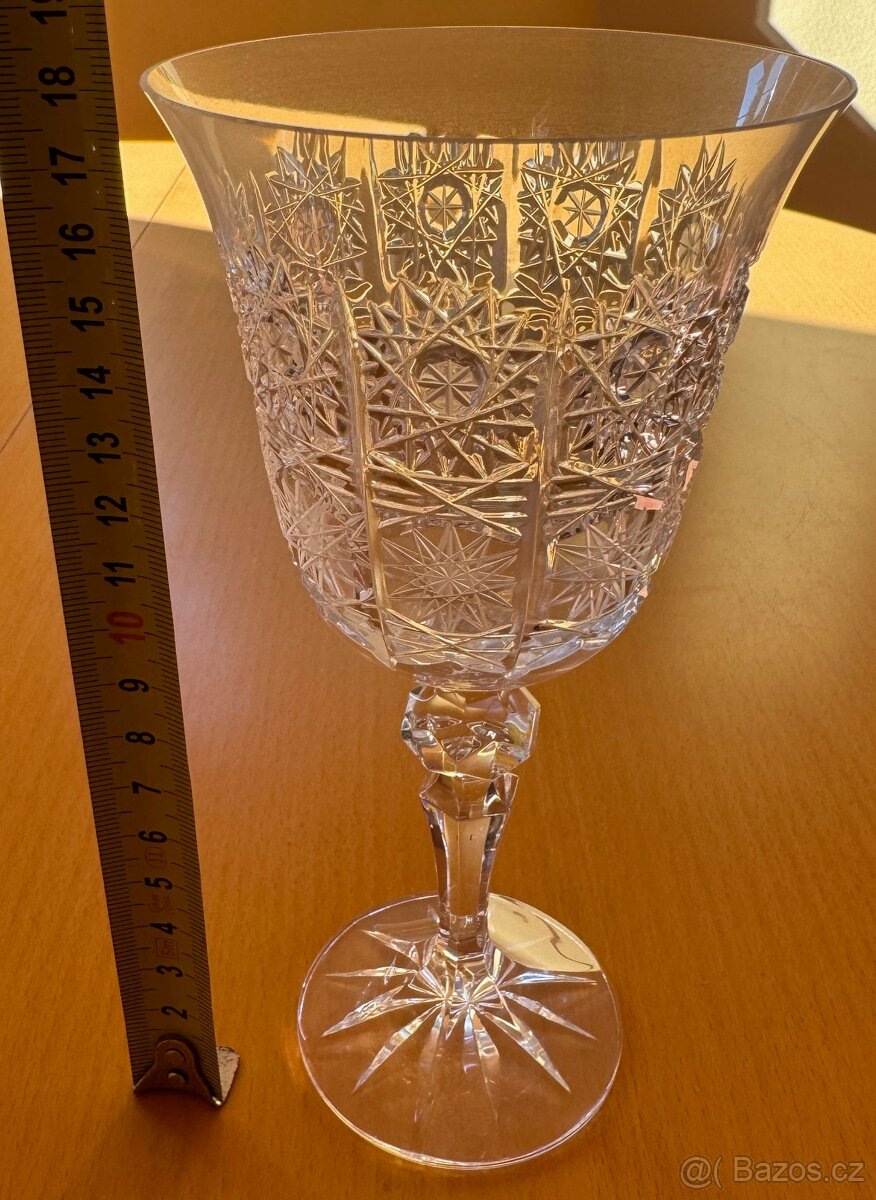 Sada 5ks krásných broušených pohárů - 3