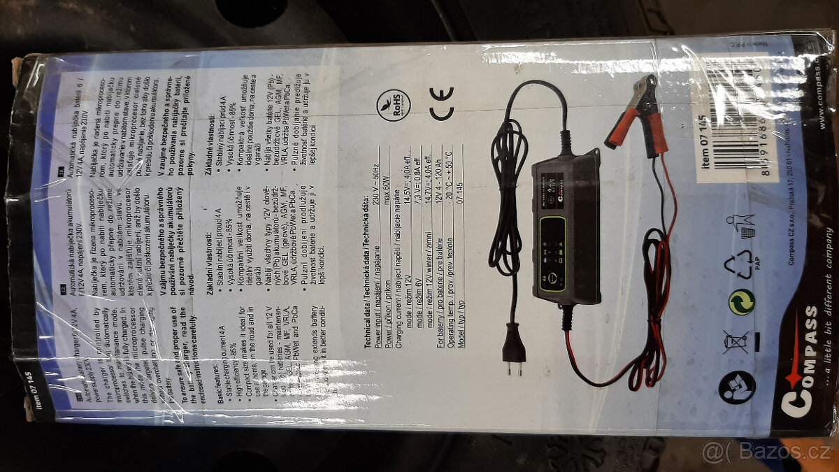 Nabíječka autobaterií - Compass 6/12V 4A - 3