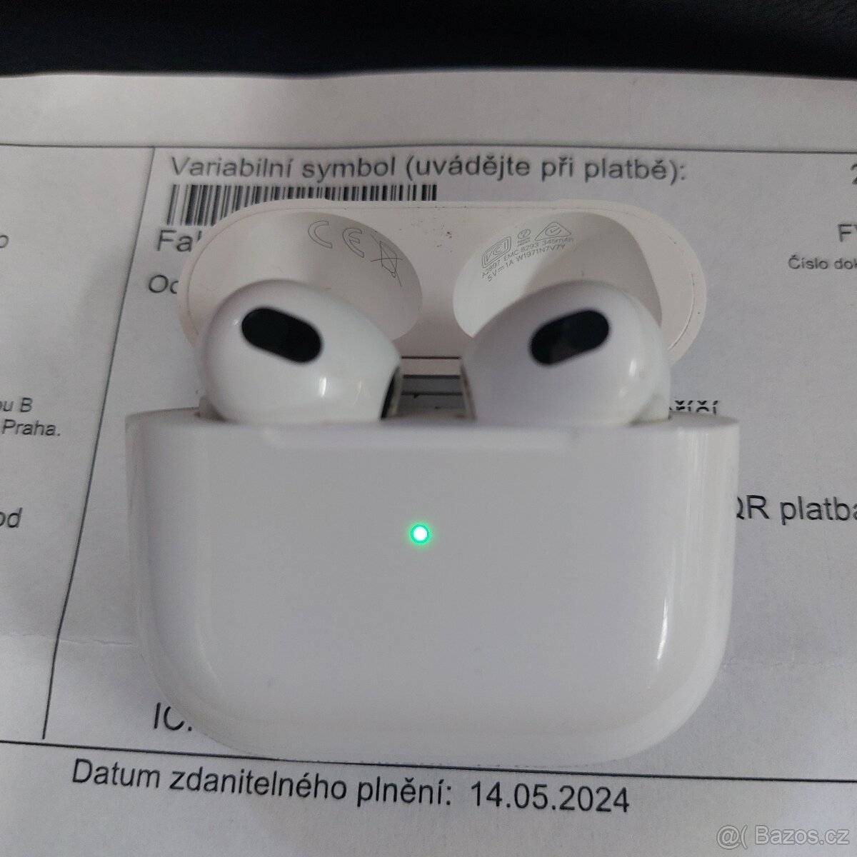 Sluchátka Apple AirPods, DOKLAD,ZÁRUKA,TOP STAV - 3