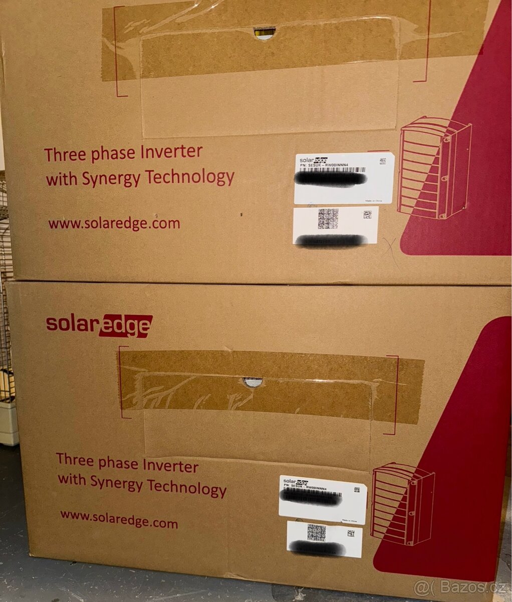 Prodám nové střídače SolarEdge+OPTIMIZÉR S1200-1GM4MBV - 3