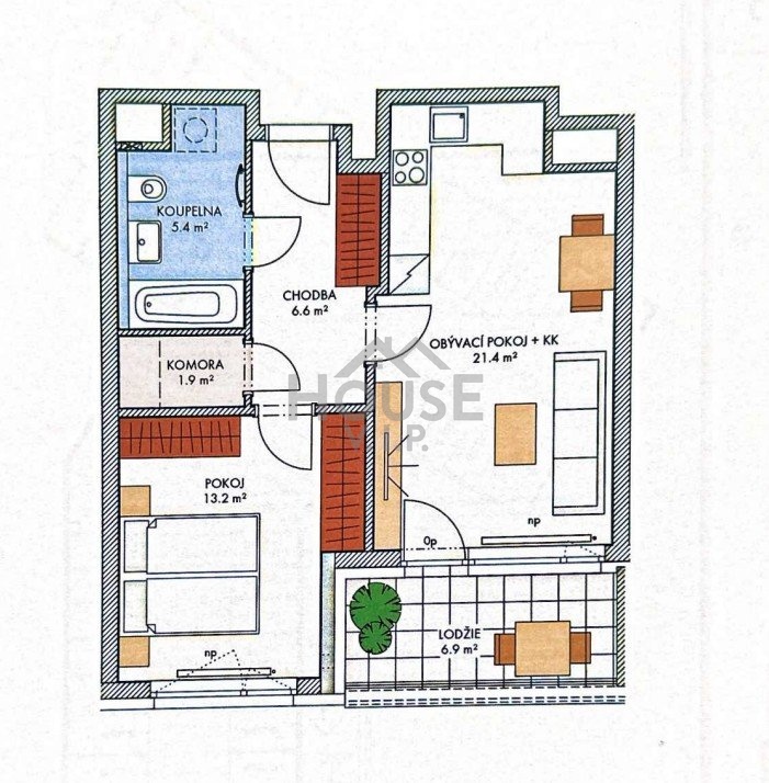 Prodej bytu 2+kk, 57 m², Praha 5 - Hlubočepy., ev.č. 01118 - 3