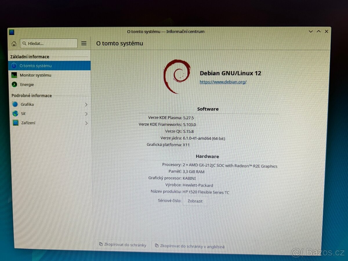 Mini PC HP t520 s LCD ACER K222HQL dual boot WIN 8.1 / Linux - 3