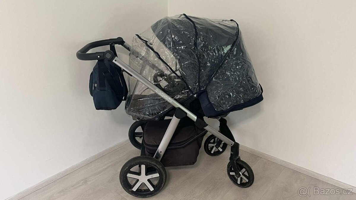 Kombinovaný kočárek tmavě modrý - 3
