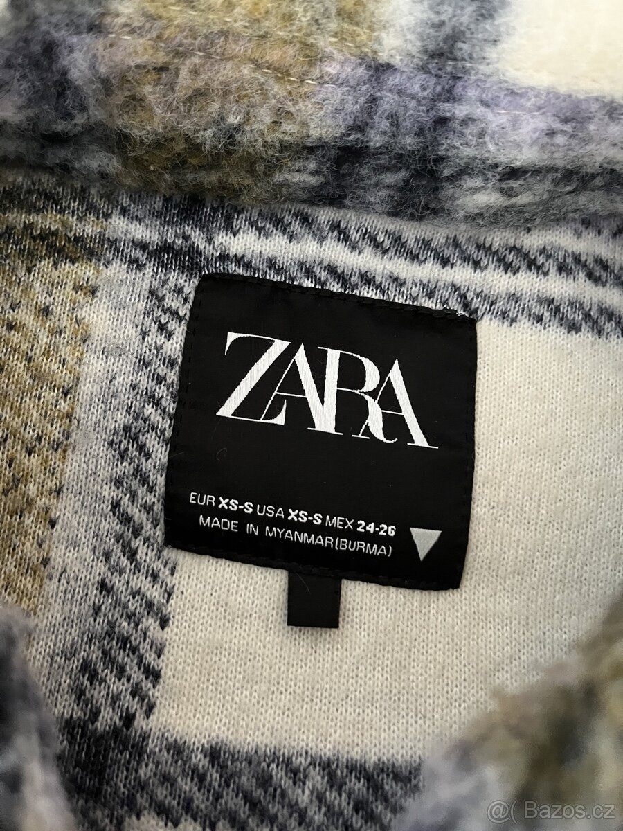Teplá oversize košilová bunda ZARA - 3