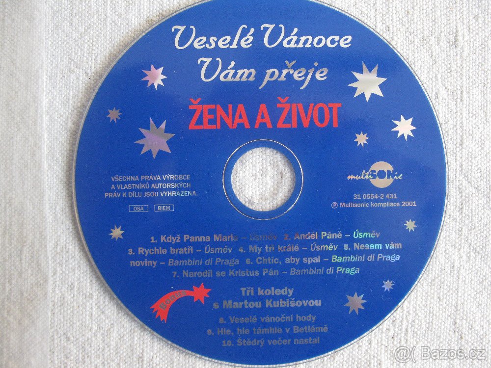 Hrníčky vánoční zvonky, ván.mísa zapék,CD,žabky na svíčky,ub - 3