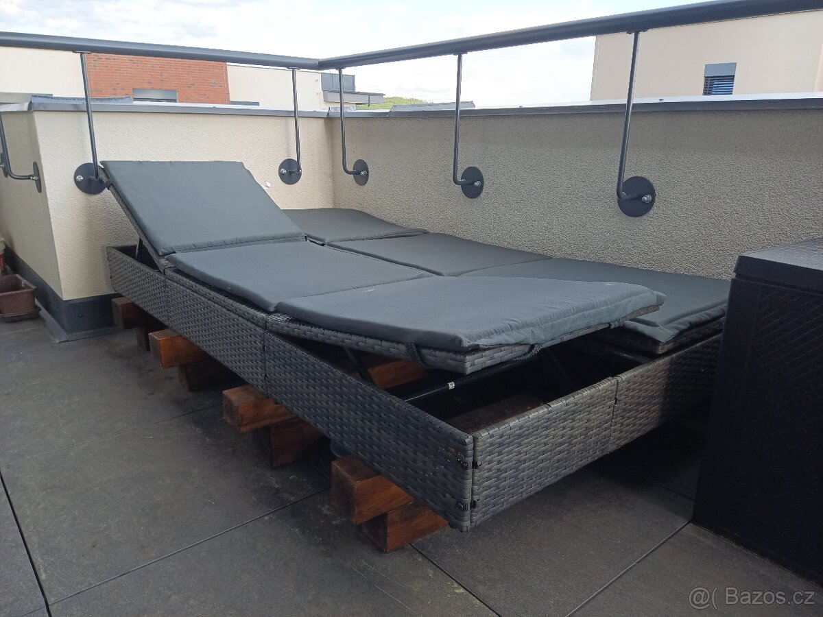 Zahradní lehátko pro 2 osoby - 3