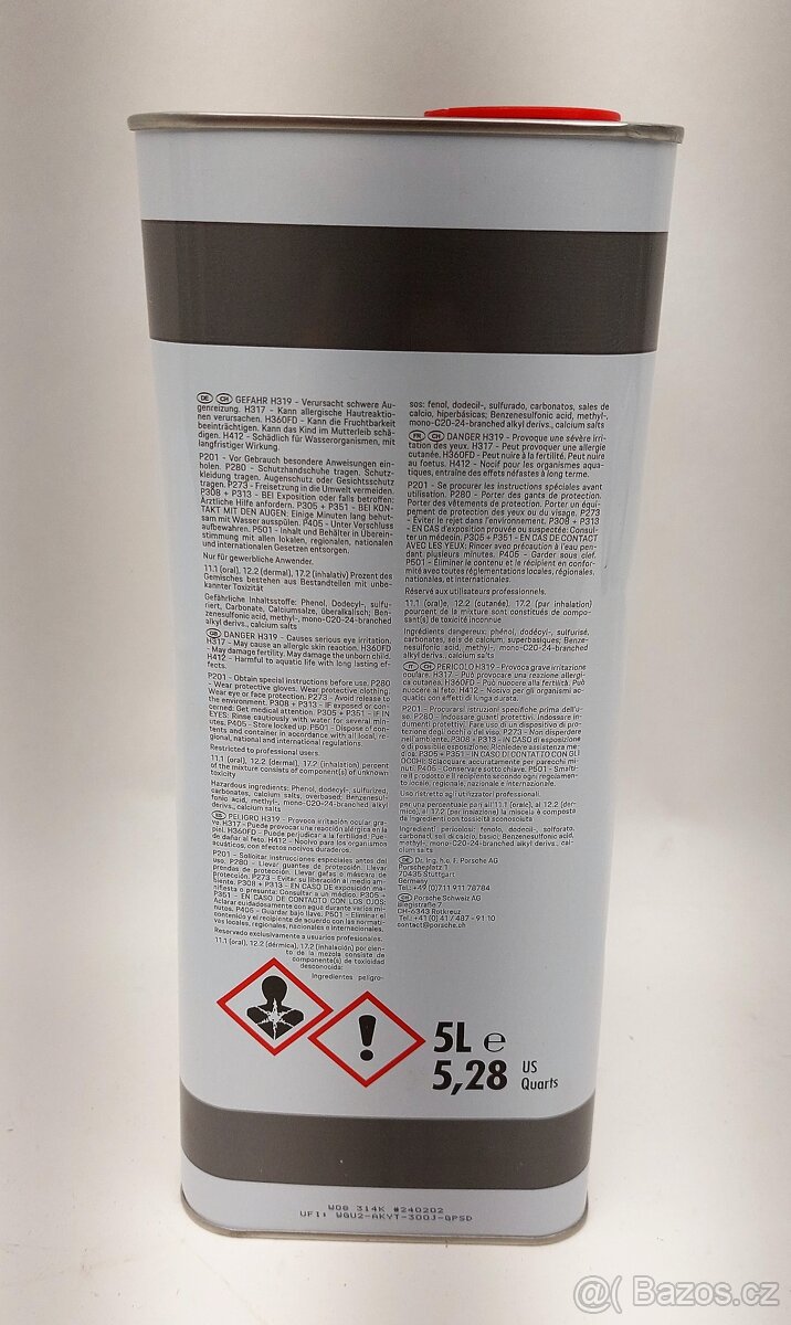 Classic Motoroil Porsche 10W60 olej do motoru obsah 5L - 3