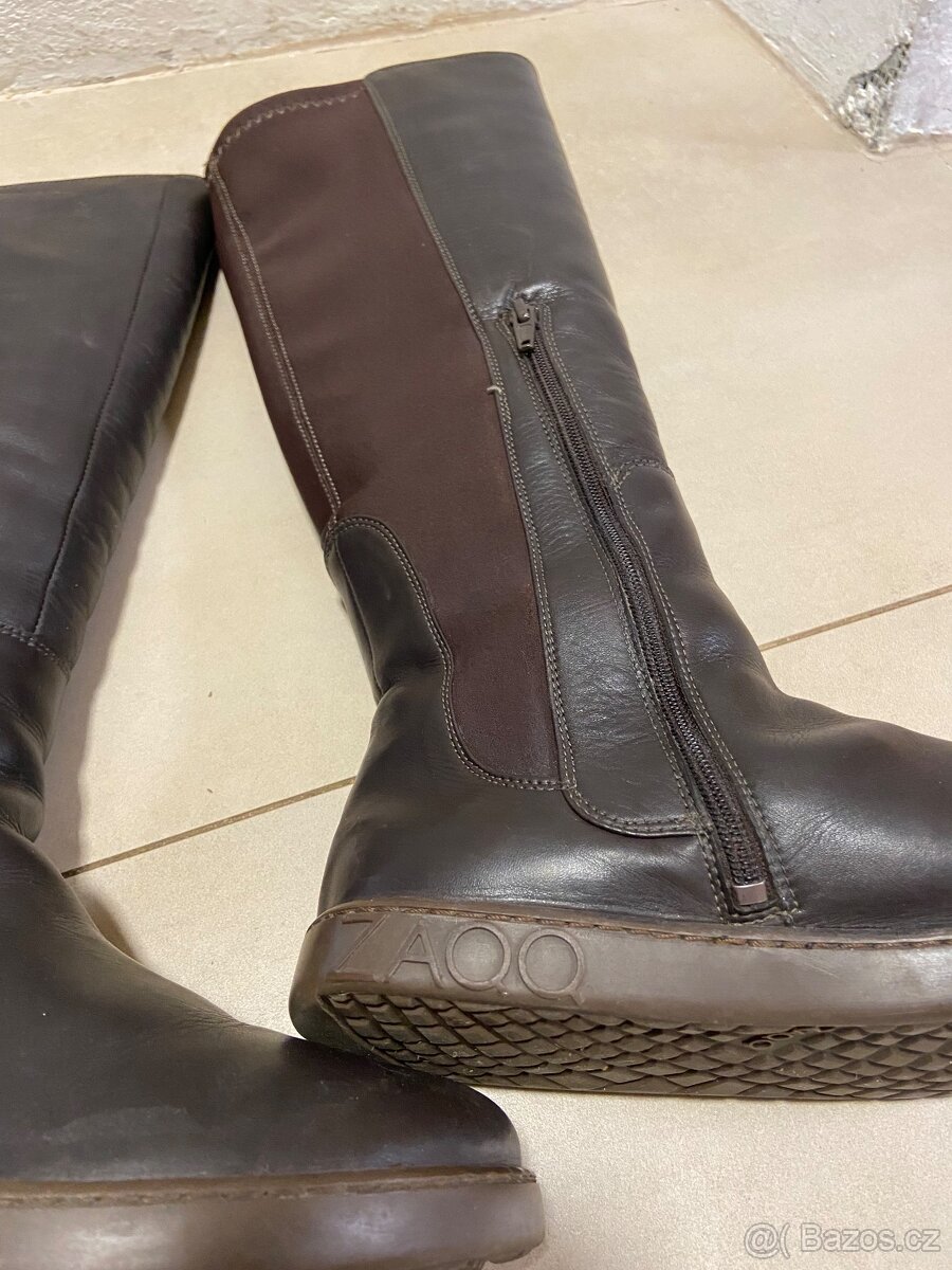 Barefoot kozačky ZAQQ Qatch winter brown vel. 41 - 3