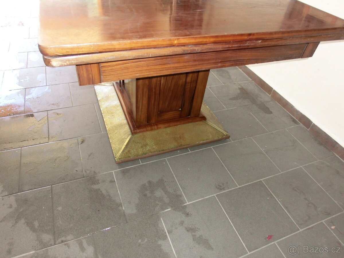 ART-DECO stůl rozkládací+6židlí - 3