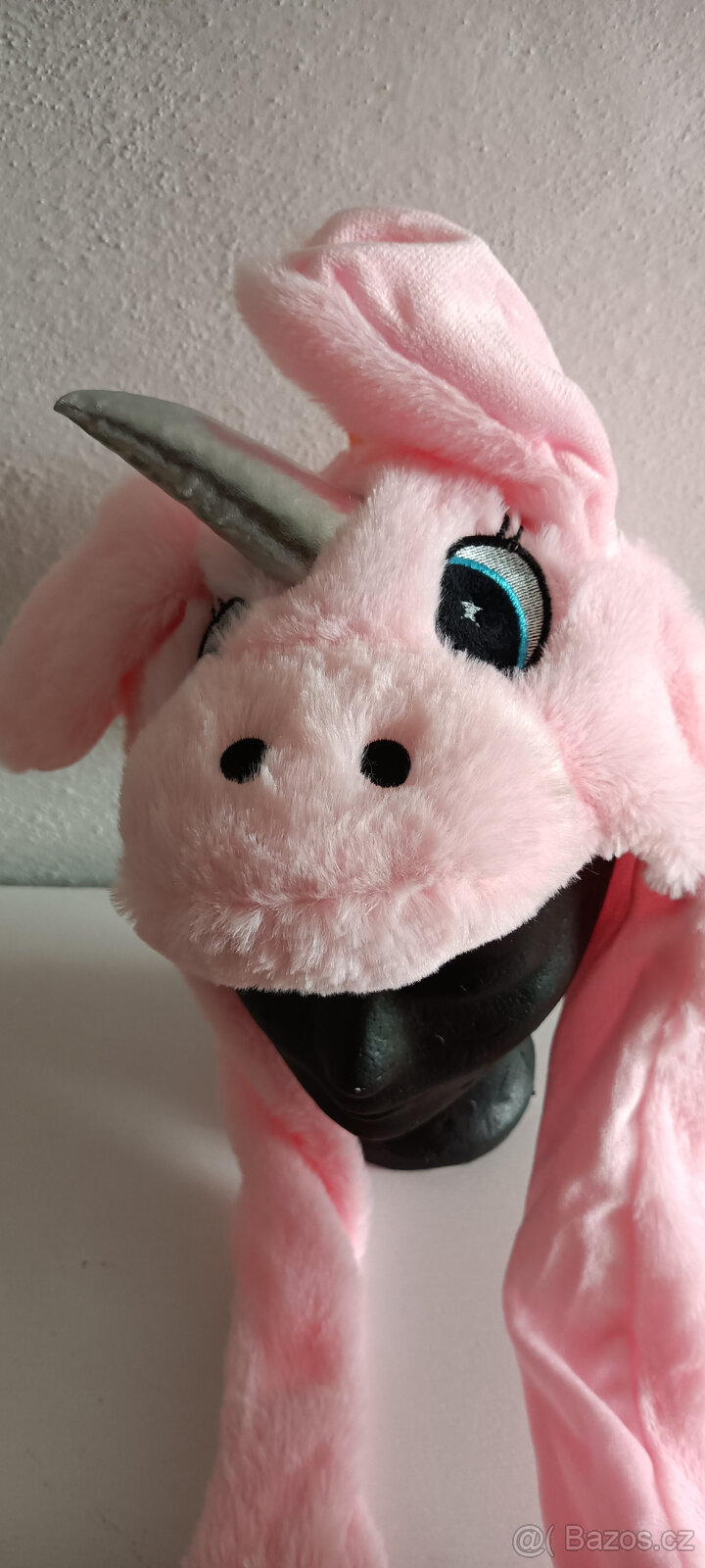 Plyšový jednorožec - NOVÁ čepice s funkčníma ušima - 3