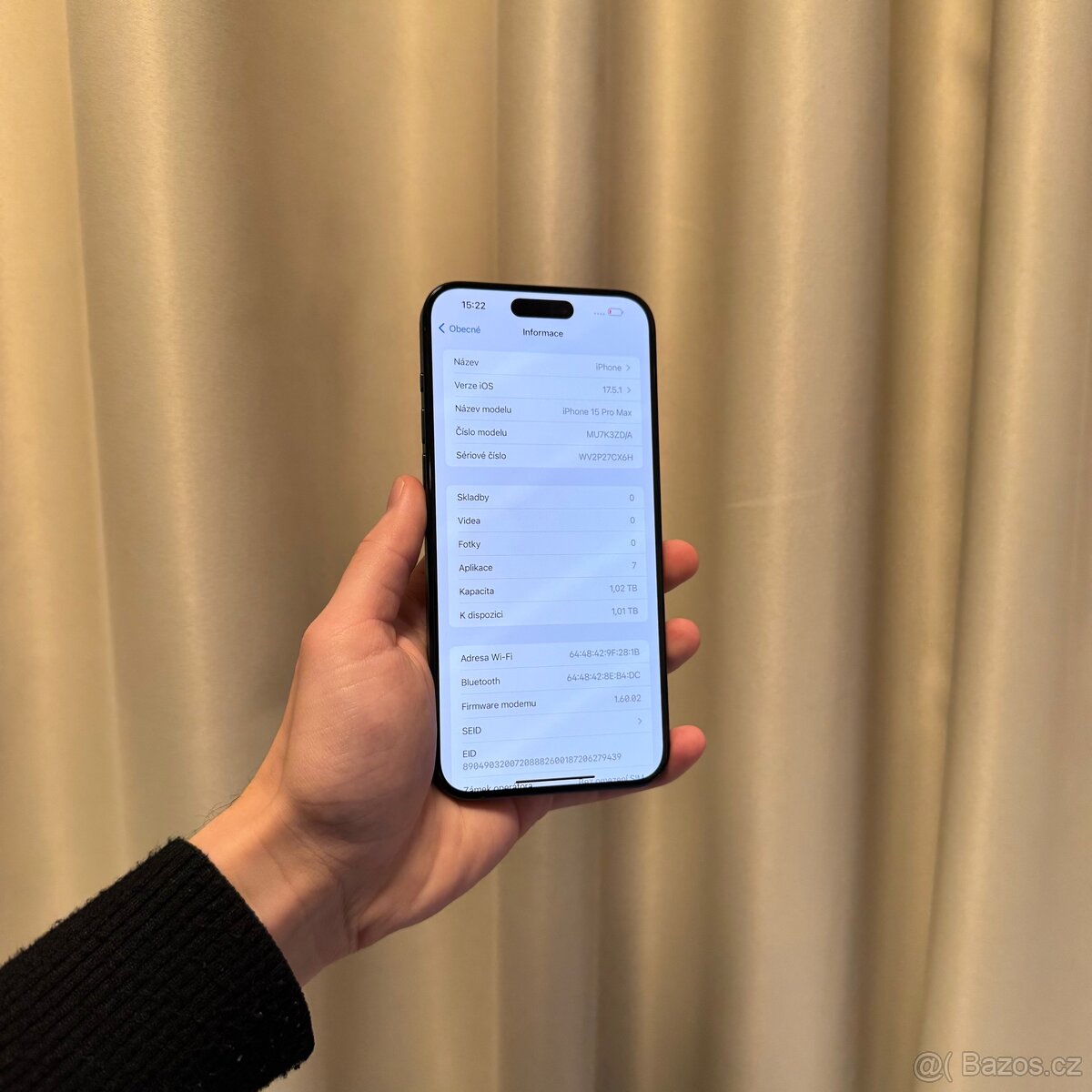 APPLE IPHONE 15 PRO MAX 1TB - MODRÝ TITAN, 100% BATERIE - 3