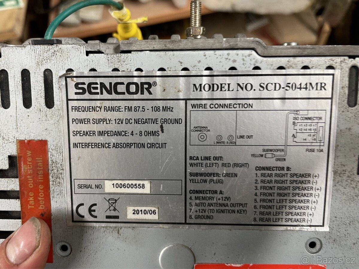 autorádio Sencor SCD-5044MR -USB, CD, AUX - 3