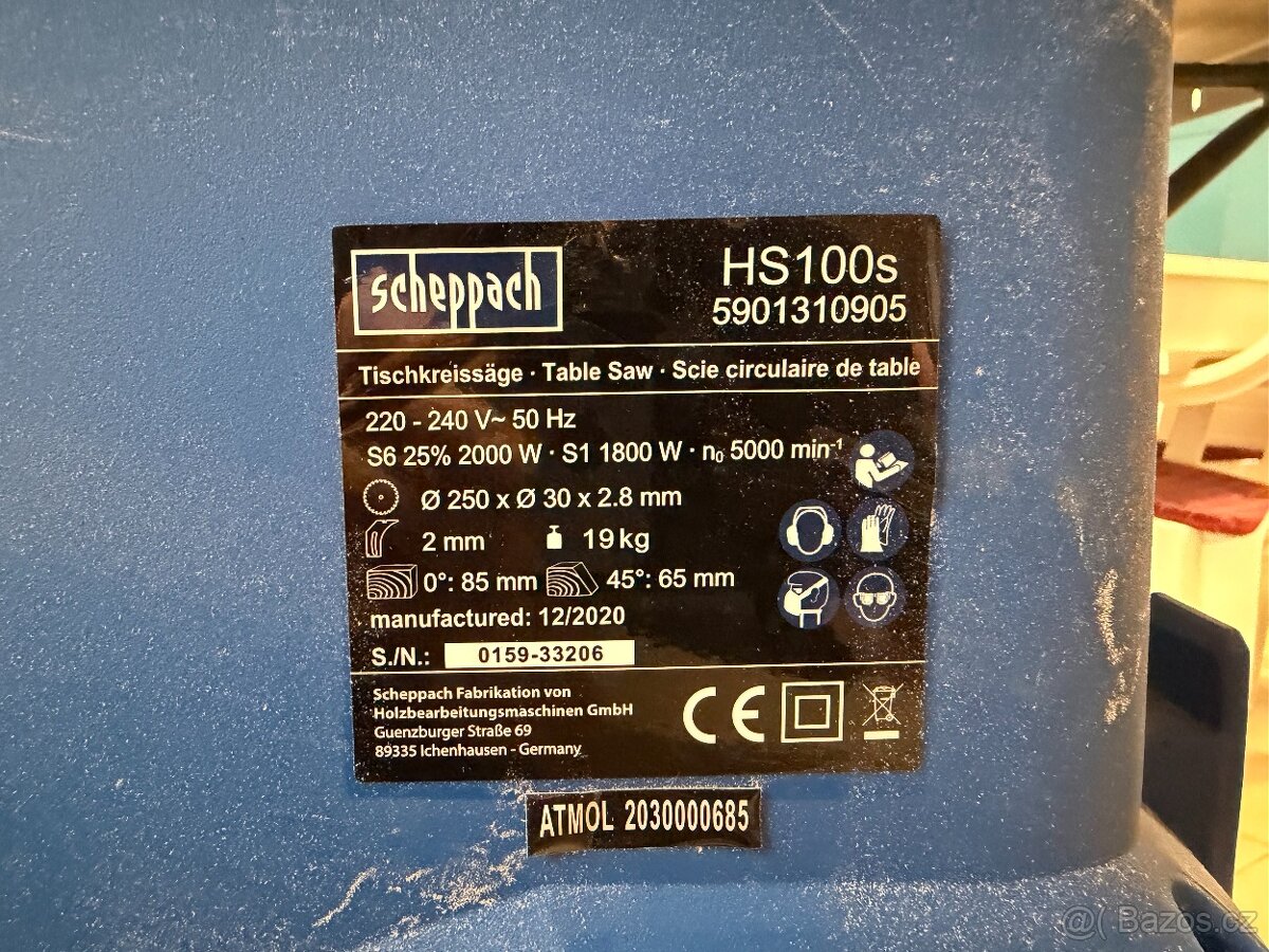 Stolní kotoučová pila Scheppach HS 100 S - 3
