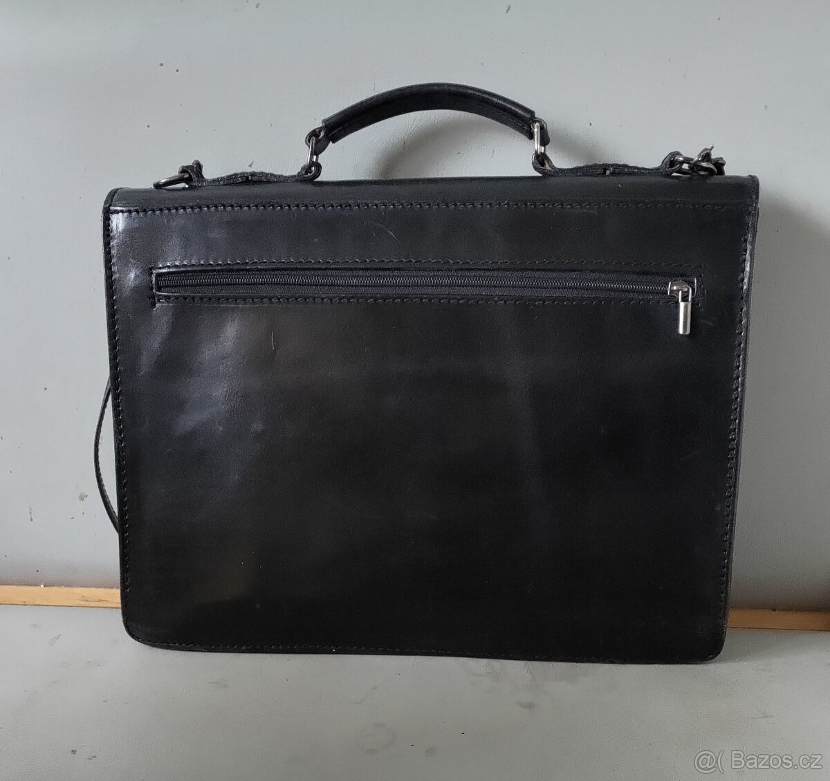 KOŽENÁ ČERNÁ AKTOVKA - 3