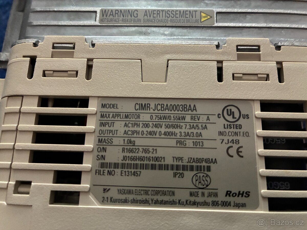 Frekvenční měnič Yaskawa J1000 - 3