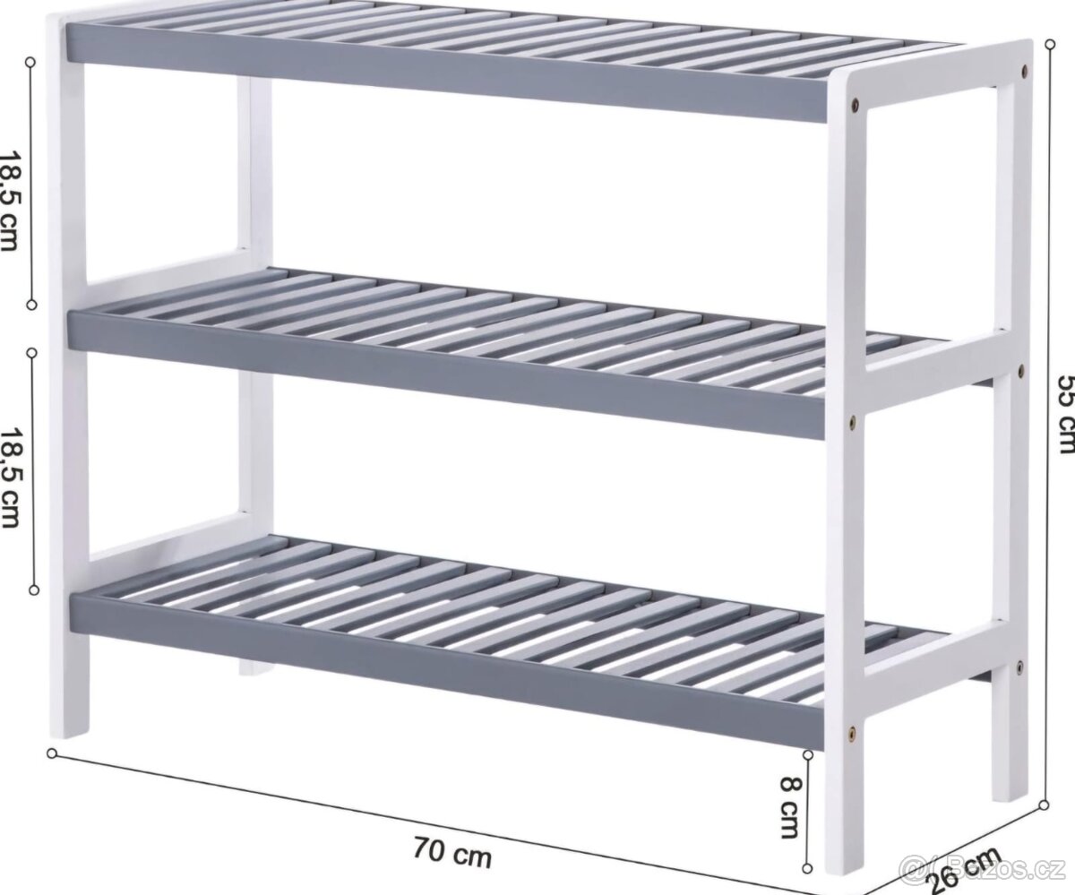 Nový bambusový regál - botník - 3