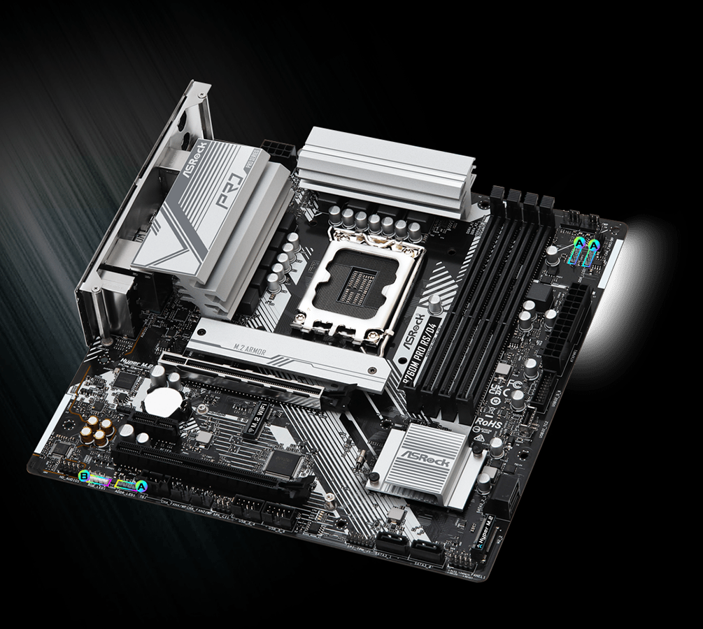 ASRock MB Sc LGA1700 B760M PRO RS/D4, Intel B760, 4xDDR4 - 3