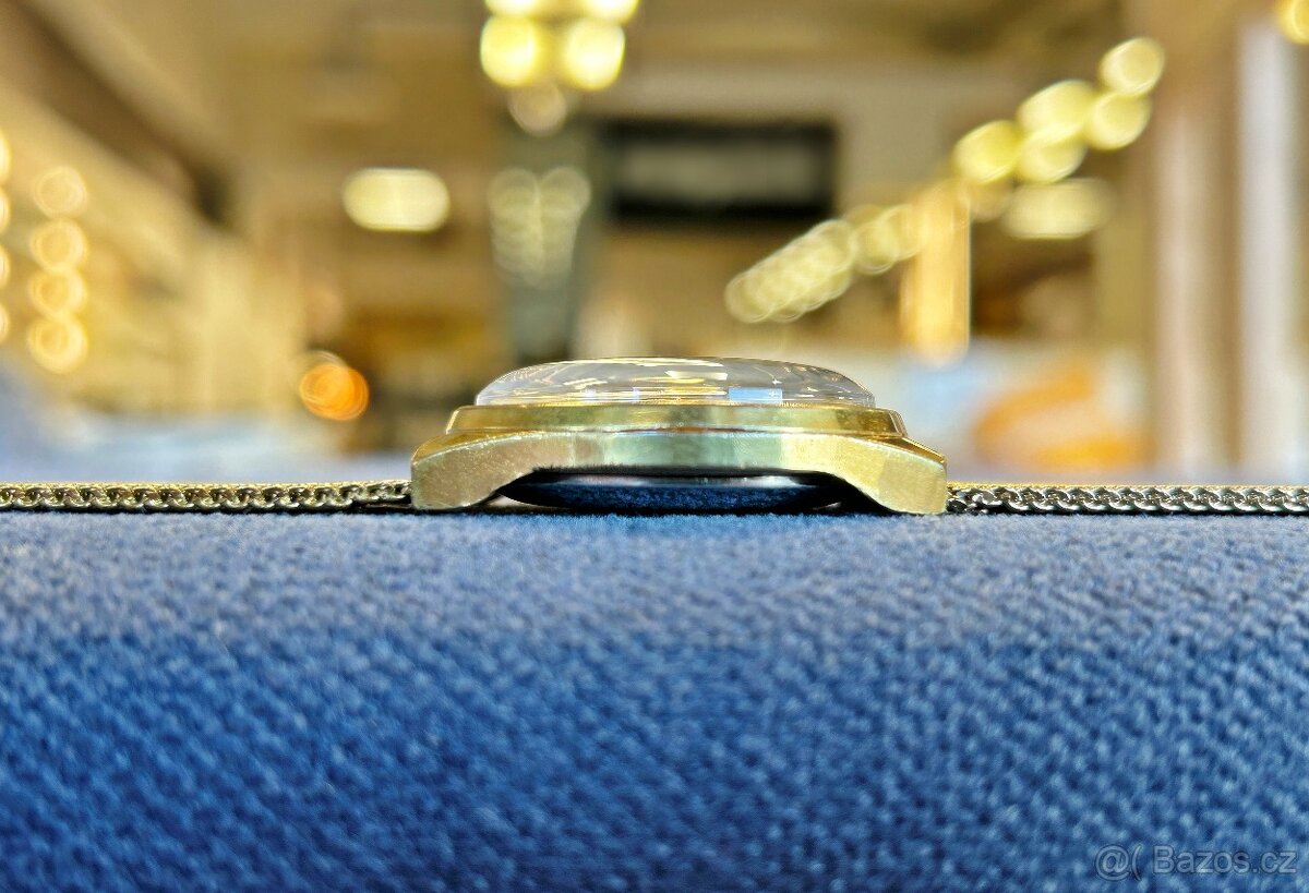 Československé mechanické vintage pánske hodinky PRIM Zlaté - 3