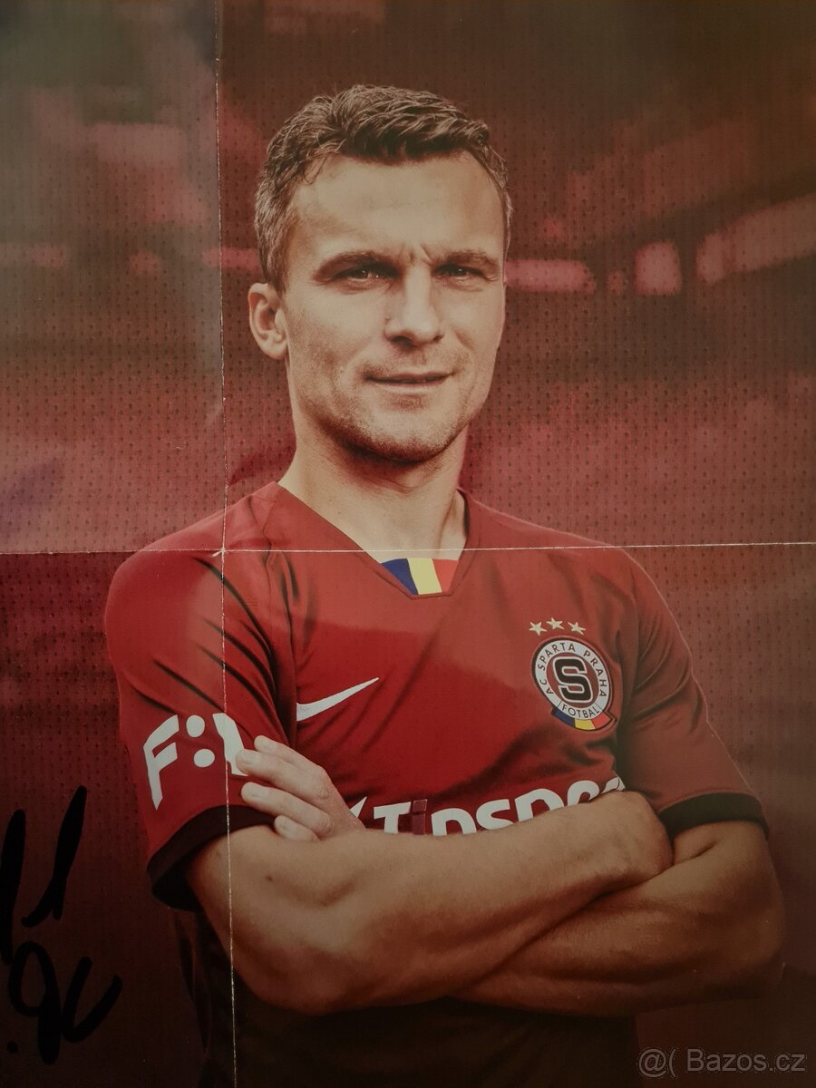 AC SPARTA PRAHA rarity - David Lafata plakát - podpis - 3