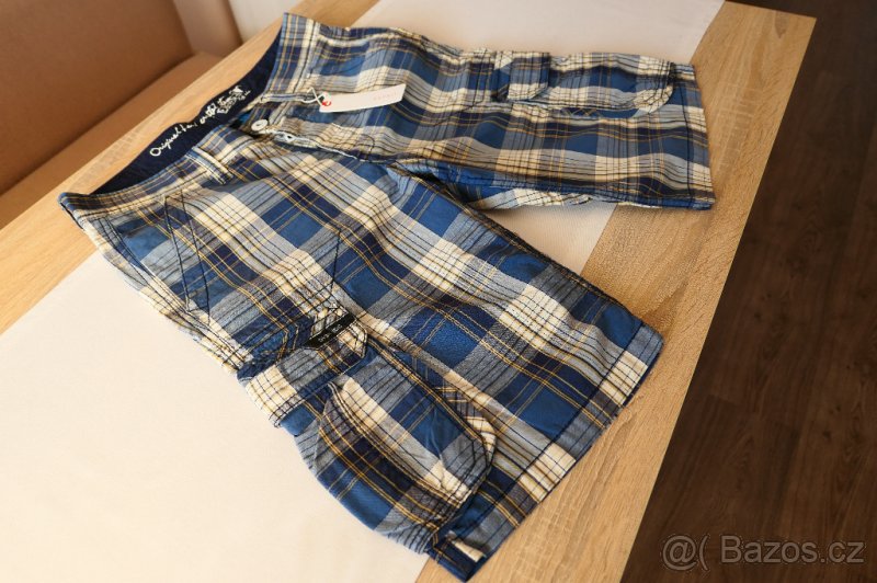 Pánské kostkované kraťasy modrobílé Espirt EDC vel.31 - 3