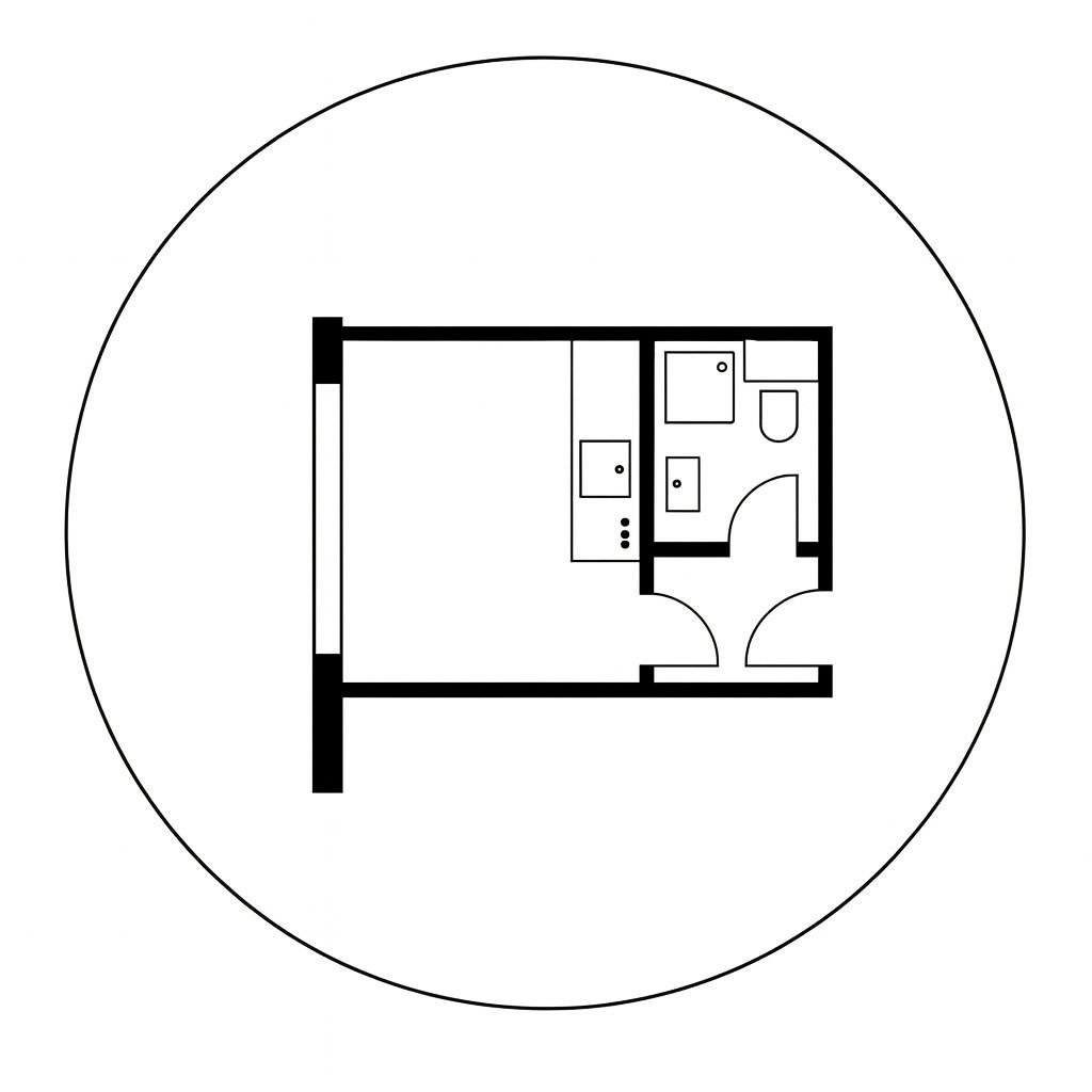 Pronájem bytu 1+kk 18m²,OV, Zbuzany, ev.č. 00429 - 3