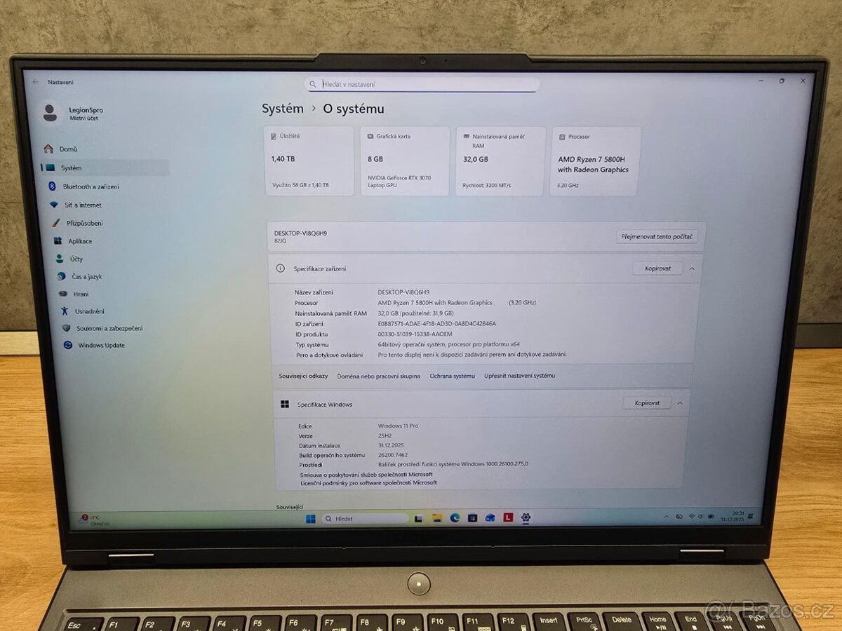 Lenovo Legion 5 Pro (RTX 3070, 32GB RAM, 1.5TB SSD) - 3