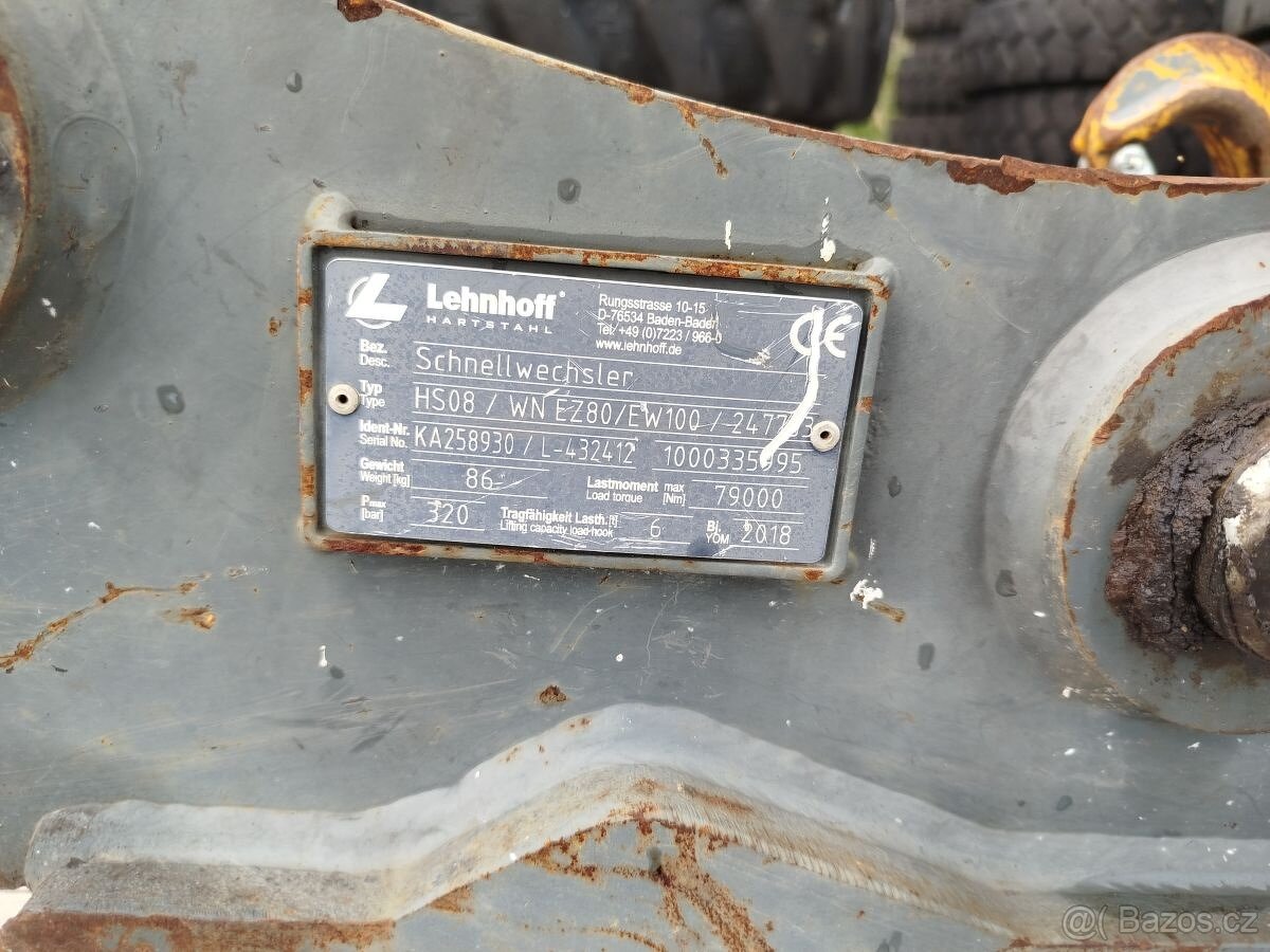 Hydraulický rychloupínák zn:Lehnhoff hs 08 na Wacker - 3