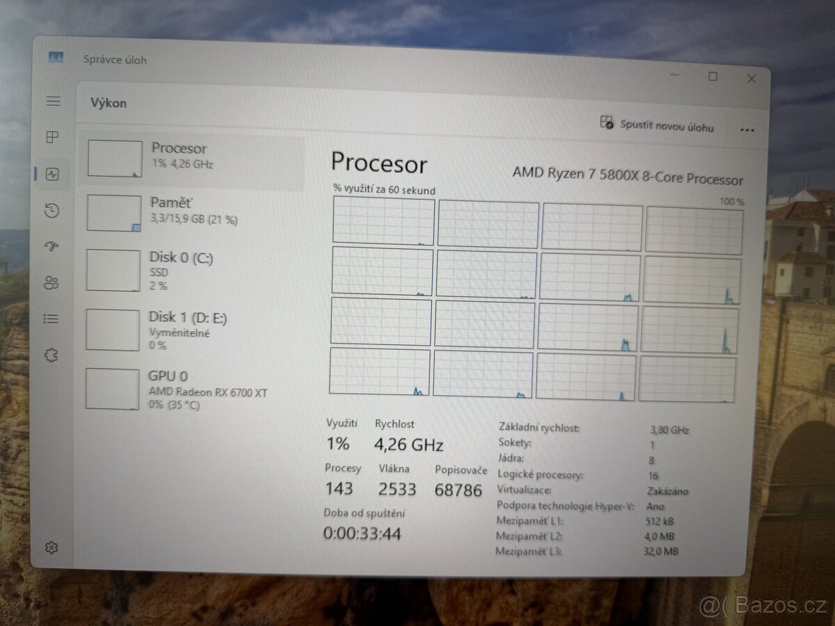 Herní PC | Ryzen 7 5800x, RX 6700 XT, 16GB, 1TB SSD - 3