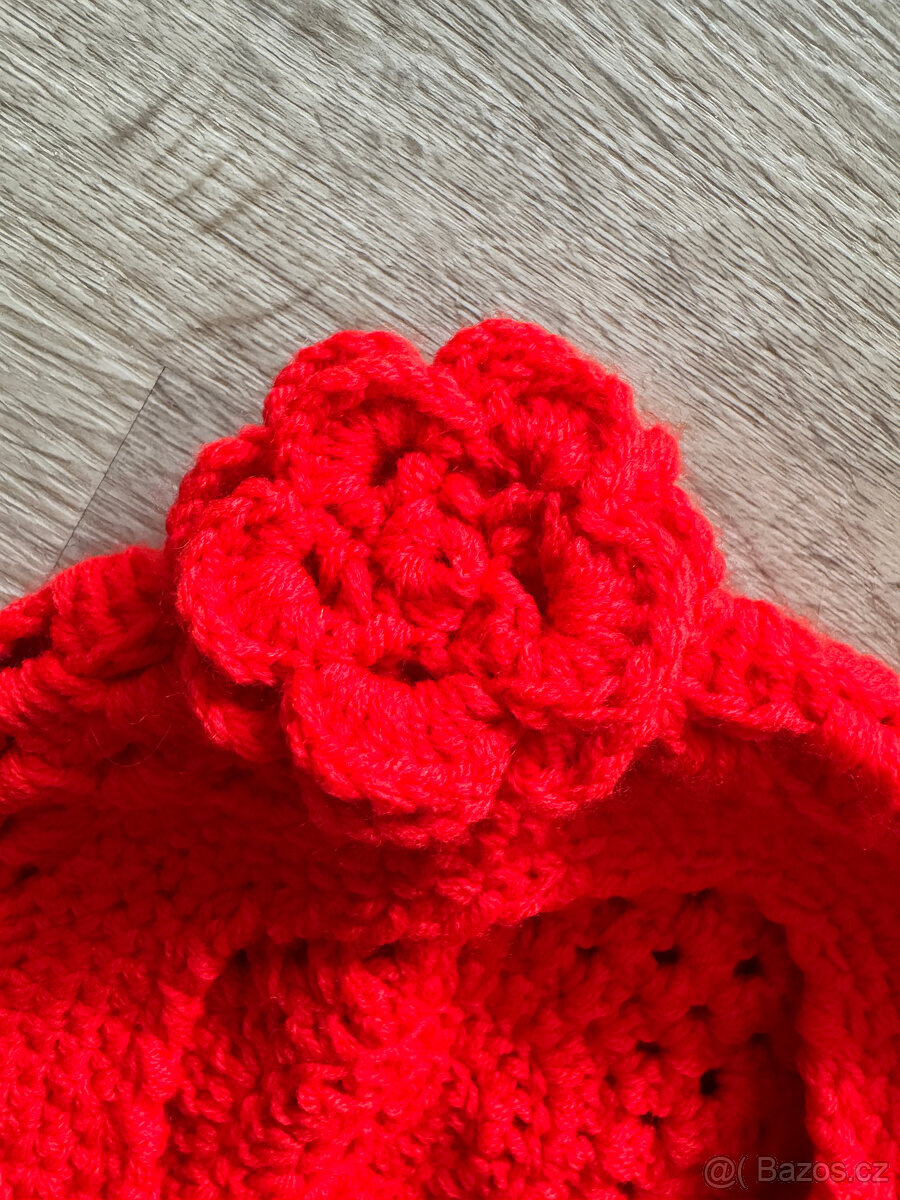 Čepice baret s kytičkou - 3