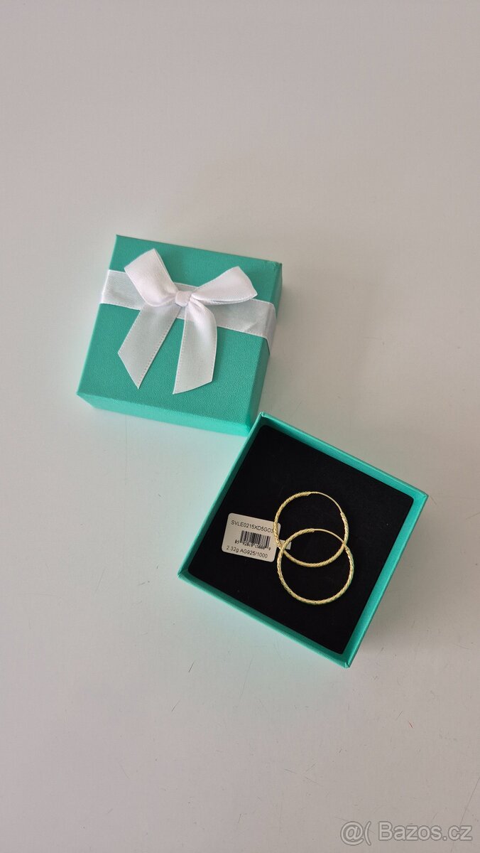 Nové stříbrné pozlacené kruhy - 3