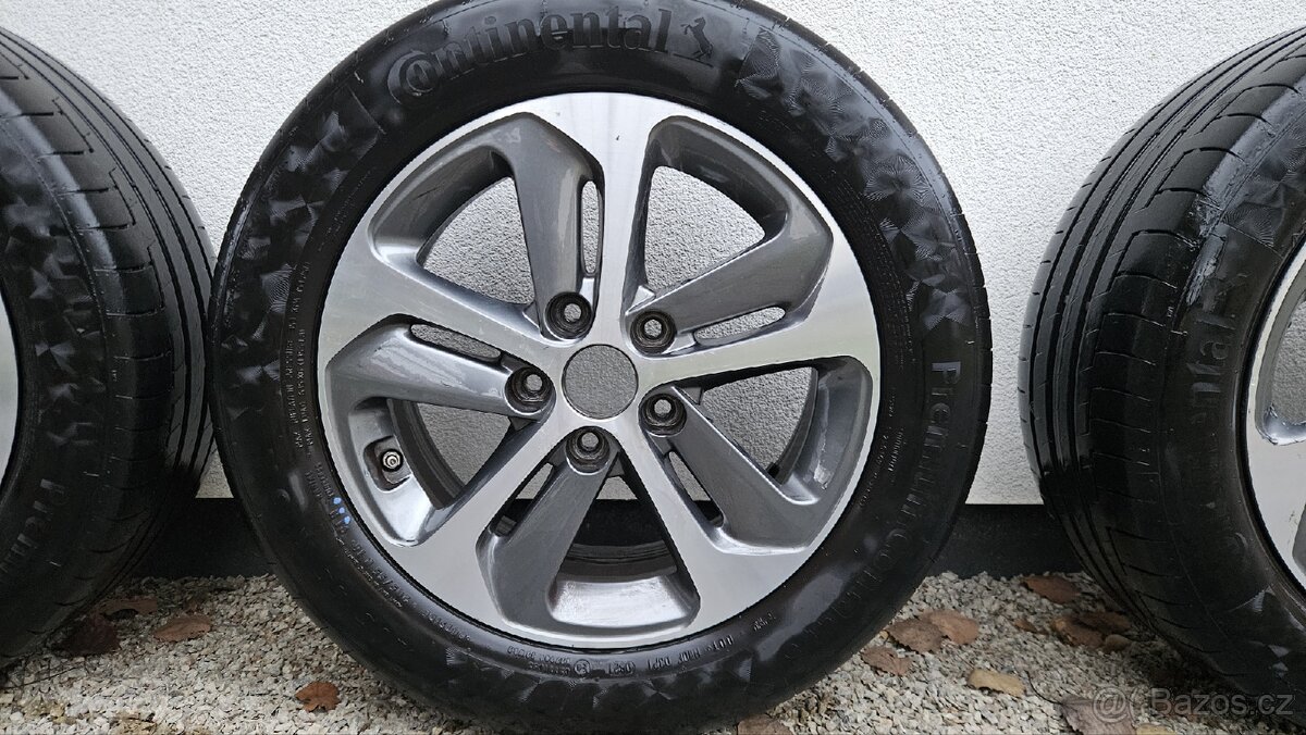Prodám originál hyundai alu kola 16" + letní + tpms - 3