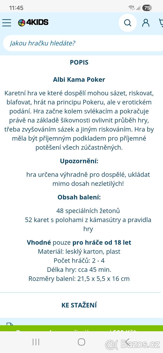 Hra Albi Kama poker - 3