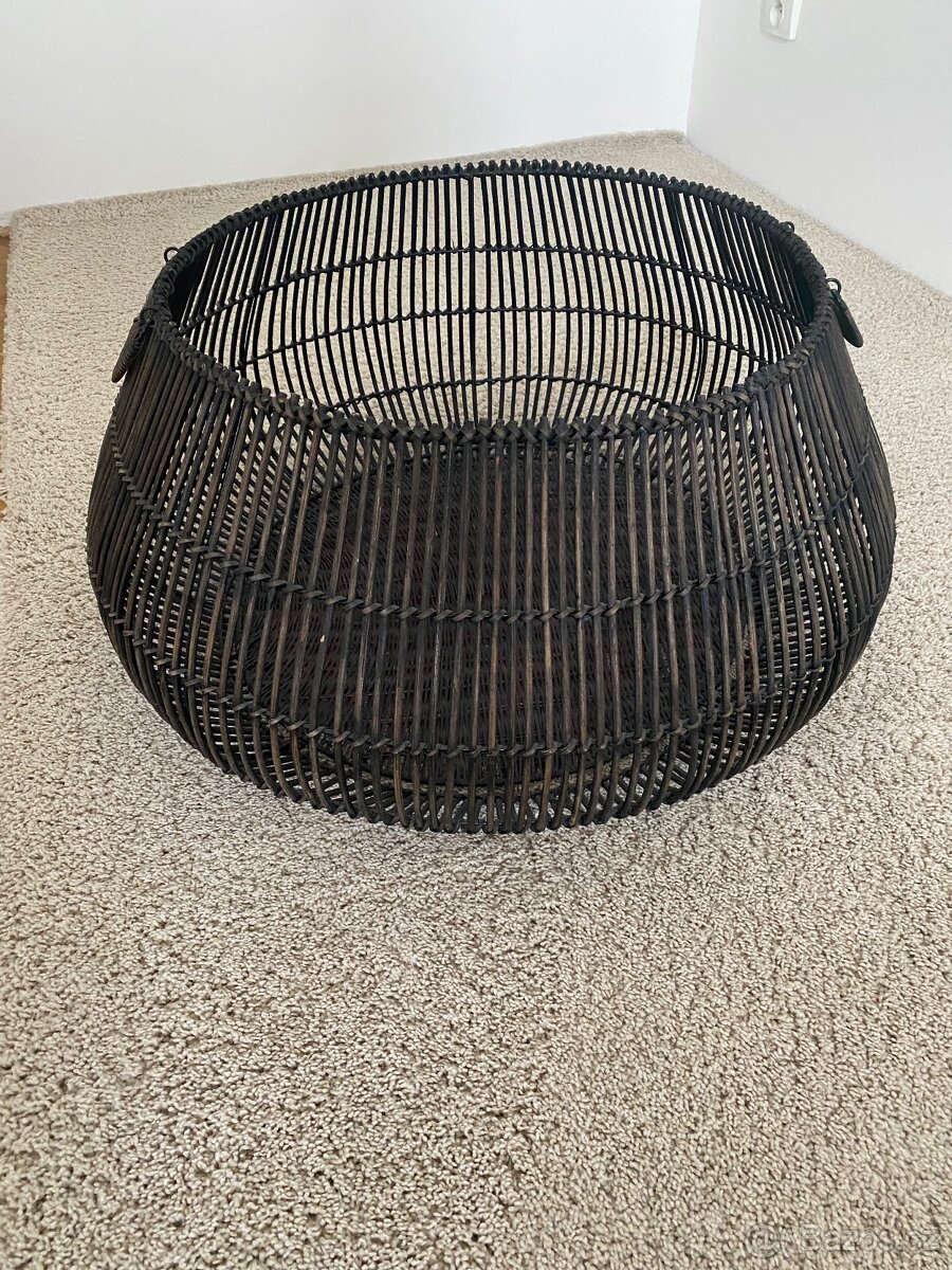 Velký přírodní tmavohnědý koš - 3