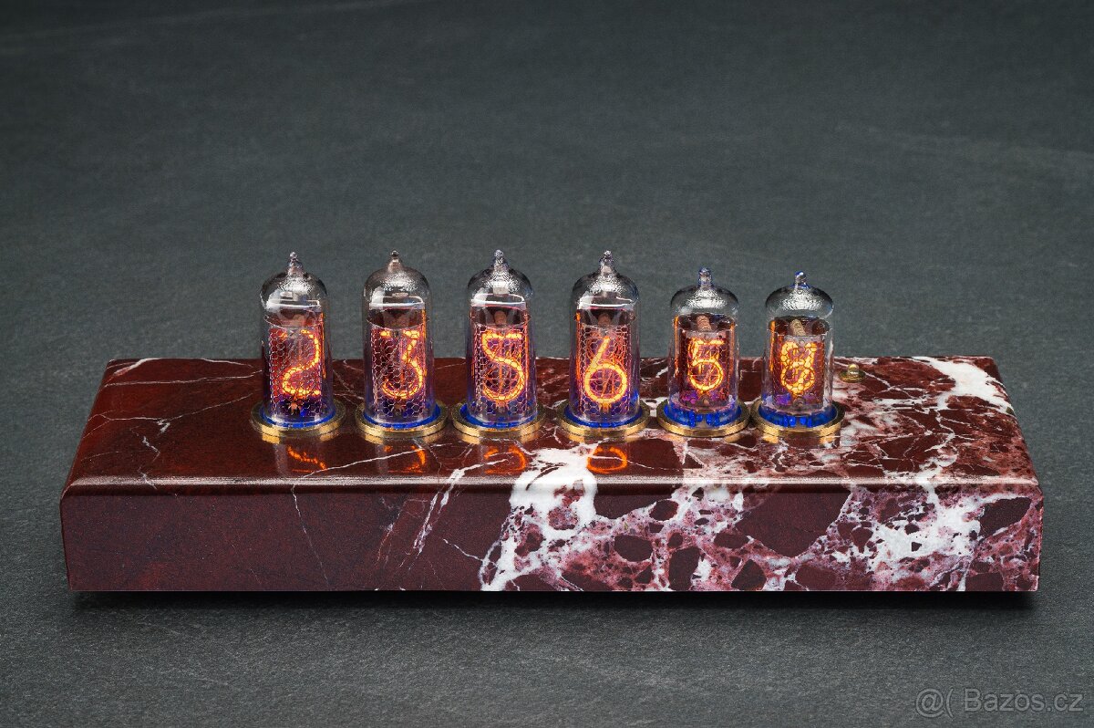 Stolní digitronové hodiny. Mramor. - 3