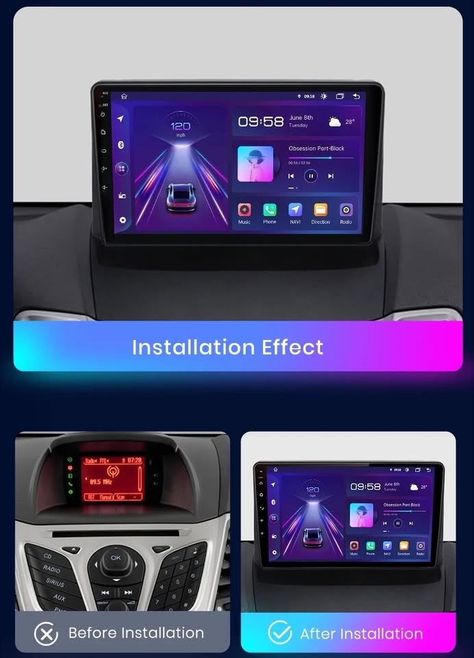 Android autorádio s navi pro FORD FIESTA (2009-2011) - 3