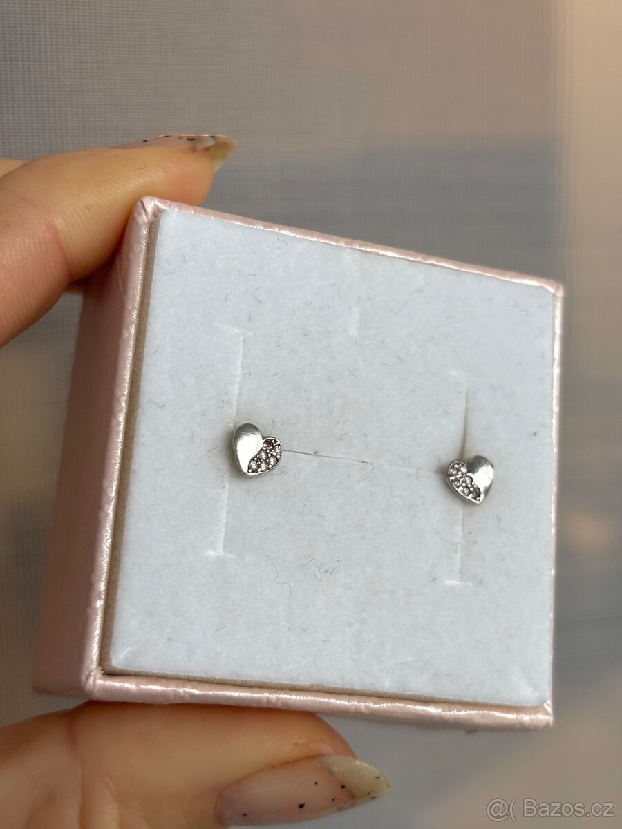Divci náušnice z bílého zlata - 3